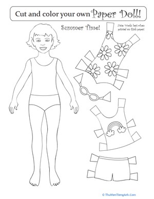 Seasonal Paper Dolls: Summer Girl