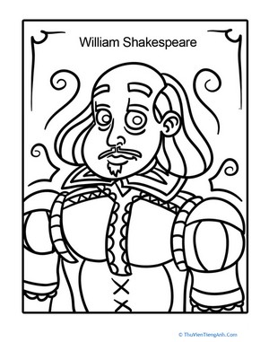 Shakespeare Coloring Page