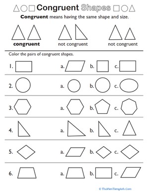Shape Basics: Congruent Shapes