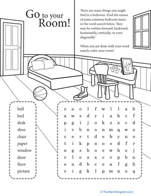 Word Search: Go to your Room!