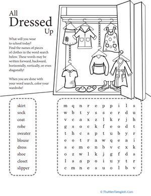 Word Search: All Dressed Up