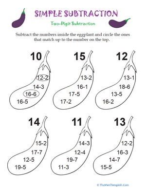 Simple Subtraction Eggplants