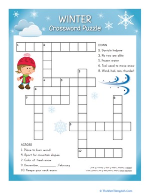 Snow Crossword Puzzle