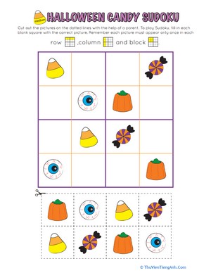 Solve the Sudoku Puzzle with Halloween Candy