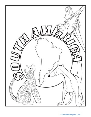 South America Coloring Page