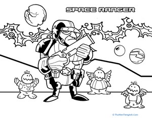Space Ranger Coloring Page