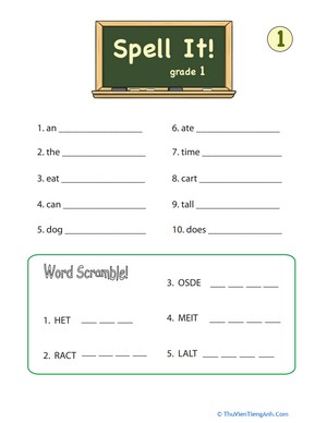 Spell It! For First Grade, #1