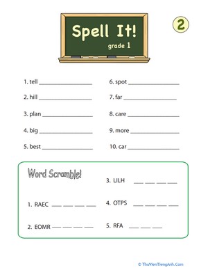 Spell It! For First Grade, #2
