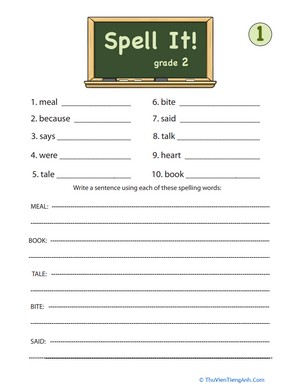 Spell It! For Second Grade, #1