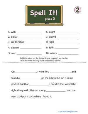 Spell It! For Third Grade, #2