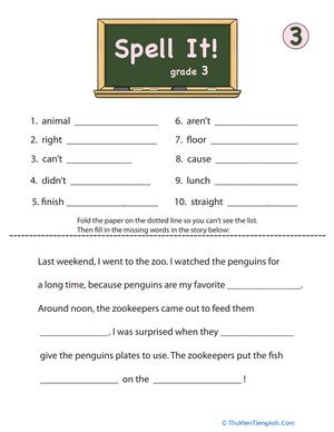 Spell It! For Third Grade, #3