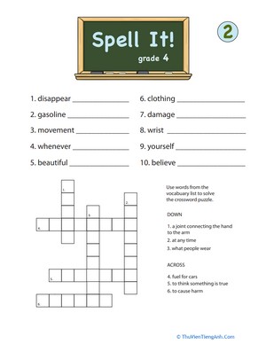 Spell It! For 4th Grade, #2