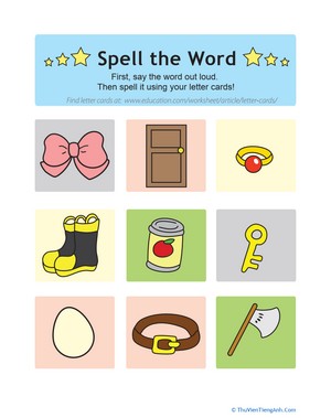 Basic Word Spelling with Letter Cards