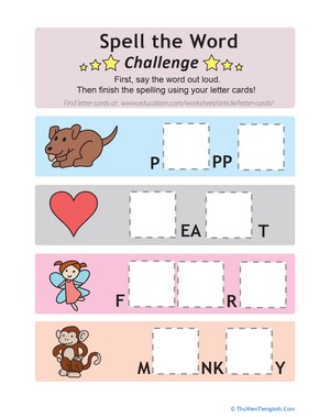 Challenge Spelling Words