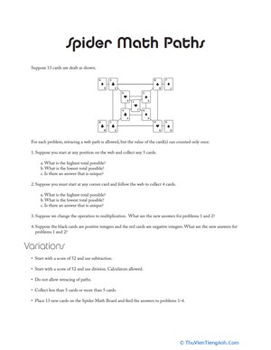 Spider Math Paths
