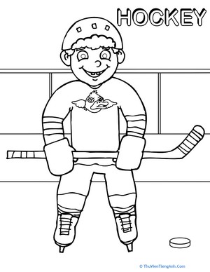 Hockey Player Coloring