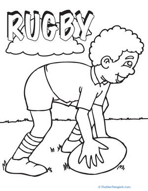 Rugby Player Coloring