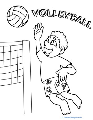 Sports Coloring: Volleyball Spike
