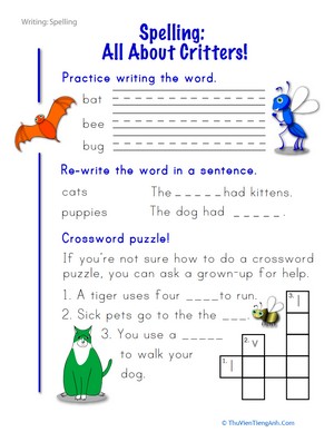Spring into Spelling: Critters