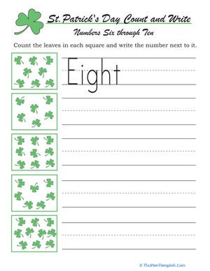 Count and Write: St Paddy’s Day