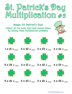 St. Patrick’s Day Multiplication #5