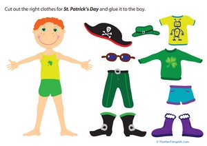St. Patrick’s Day Paper Doll Boy