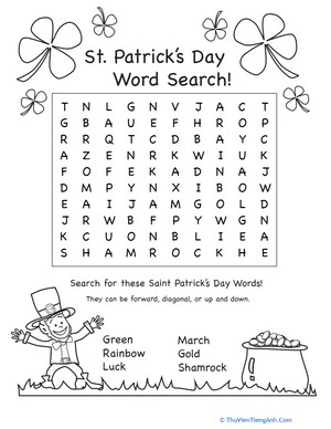 St. Patrick’s Day Word Search #1