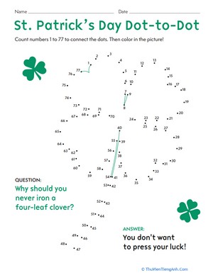 St. Patrick’s Day Dot-to-Dot