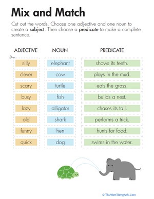 Subject and Predicate: Mix and Match