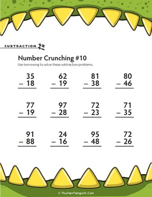 Subtraction Number Crunching #10