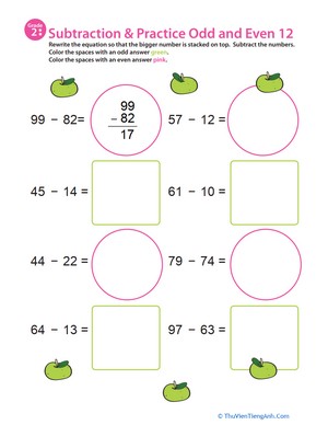 Math Mania: Practice Subtraction & Odd/Even 12