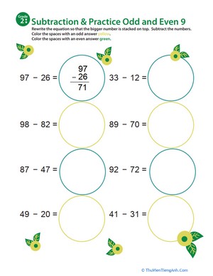 Math Mania: Practice Subtraction & Odd/Even 9