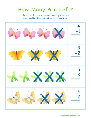 Subtraction for Visual Learners: Easter #5