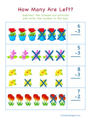 Subtraction for Visual Learners: Easter #7