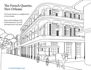Summer Vacation Coloring: The French Quarter