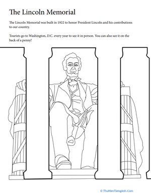 Summer Vacation Coloring: The Lincoln Memorial