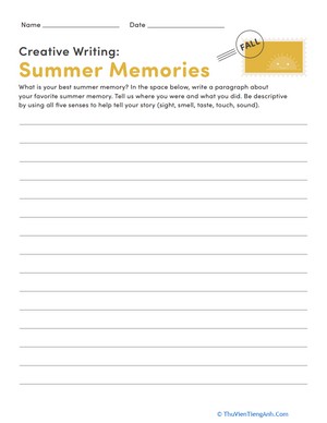 Creative Writing: Summer Memories