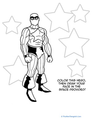 Superhero Coloring Page #6