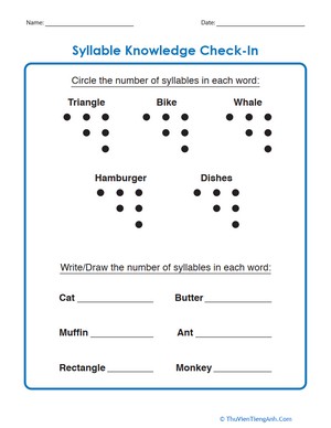 Syllable Knowledge Check-In