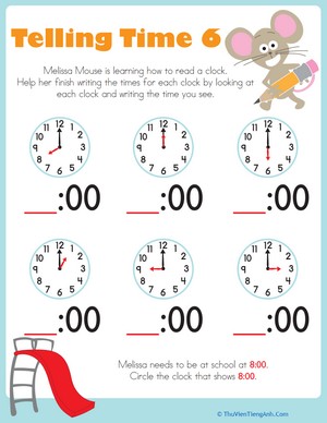 Telling Time with Melissa Mouse 6