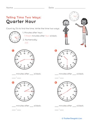 Telling Time: Quarter Hour