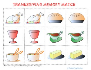 Thanksgiving Memory Game