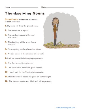 Thanksgiving Nouns #2