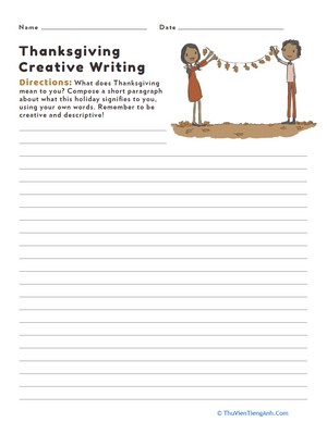 Thanksgiving Writing Prompt #4