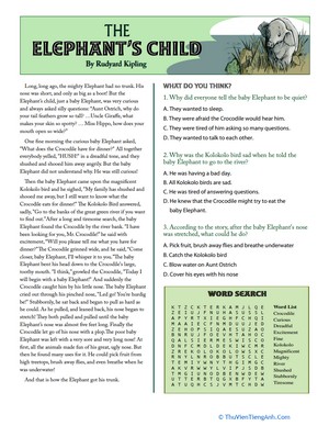 The Elephant’s Child: Reading Comprehension