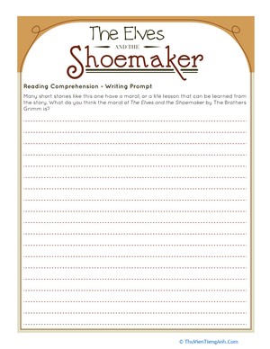 The Elves and the Shoemaker: Writing Response