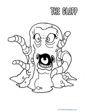 The Glopp Monster Coloring Page