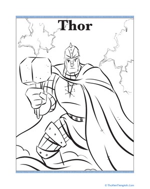 Thor Coloring Page