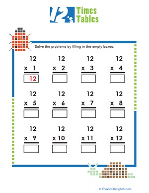 Times Tables: 12s