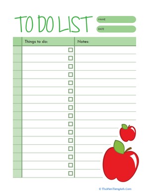 To Do List for Kids